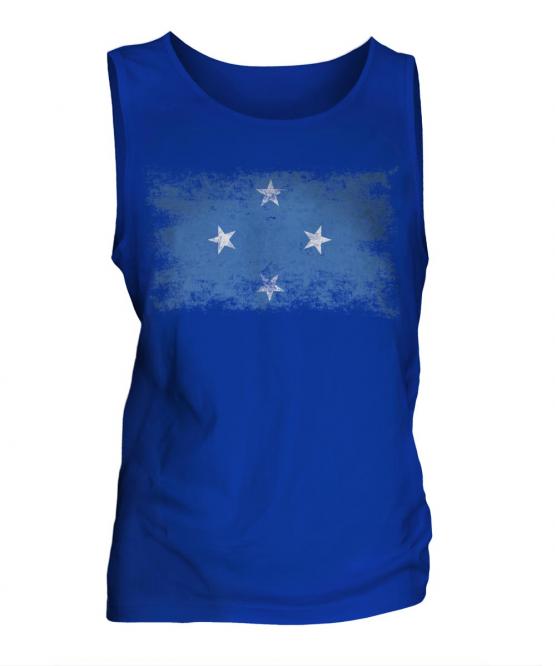 Micronesia Distressed Flag Mens Vest