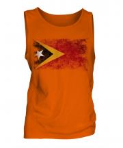 East Timor Distressed Flag Mens Vest
