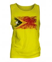East Timor Distressed Flag Mens Vest