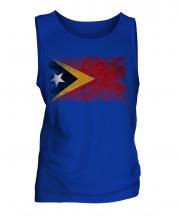 East Timor Distressed Flag Mens Vest
