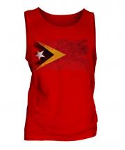 East Timor Distressed Flag Mens Vest