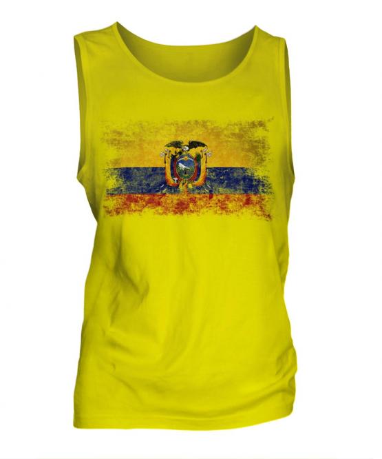 Ecuador Distressed Flag Mens Vest