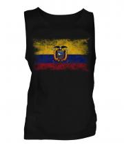 Ecuador Distressed Flag Mens Vest