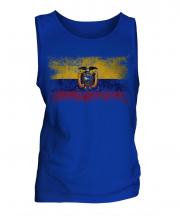 Ecuador Distressed Flag Mens Vest