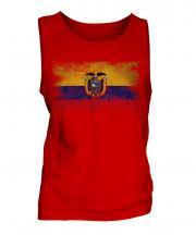 Ecuador Distressed Flag Mens Vest