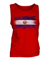 El Salvador Distressed Flag Mens Vest