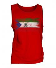 Equatorial Guinea Distressed Flag Mens Vest