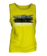 Estonia Distressed Flag Mens Vest