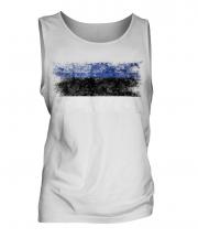 Estonia Distressed Flag Mens Vest