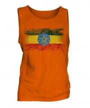 Ethiopa Distressed Flag Mens Vest