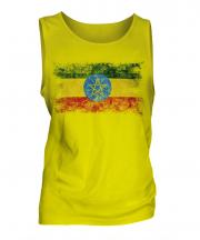 Ethiopa Distressed Flag Mens Vest