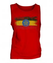 Ethiopa Distressed Flag Mens Vest