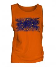 European Union Distressed Flag Mens Vest