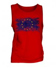 European Union Distressed Flag Mens Vest