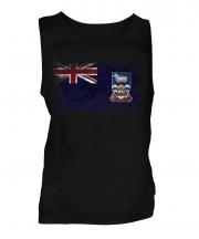 Falkland Islands Distressed Flag Mens Vest