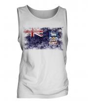 Falkland Islands Distressed Flag Mens Vest