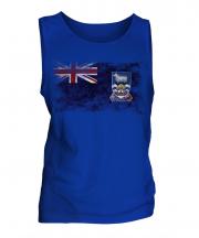 Falkland Islands Distressed Flag Mens Vest