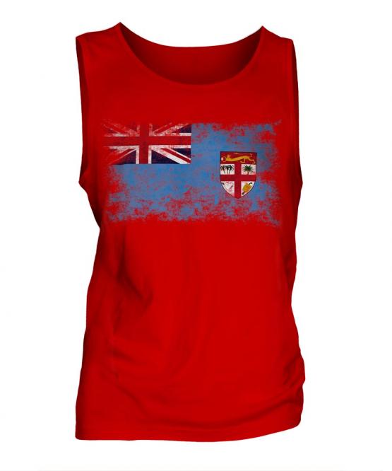 Fiji Distressed Flag Mens Vest