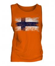 Finland Distressed Flag Mens Vest