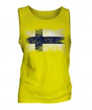 Finland Distressed Flag Mens Vest
