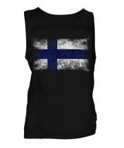 Finland Distressed Flag Mens Vest