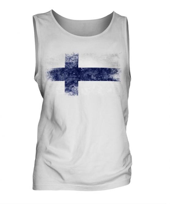 Finland Distressed Flag Mens Vest