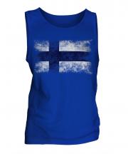 Finland Distressed Flag Mens Vest