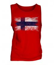 Finland Distressed Flag Mens Vest