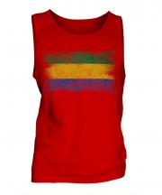 Gabon Distressed Flag Mens Vest