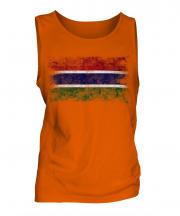 Gambia Distressed Flag Mens Vest