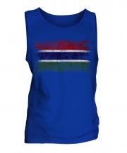 Gambia Distressed Flag Mens Vest