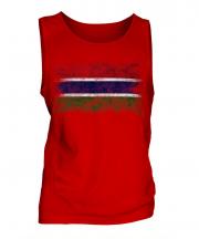 Gambia Distressed Flag Mens Vest