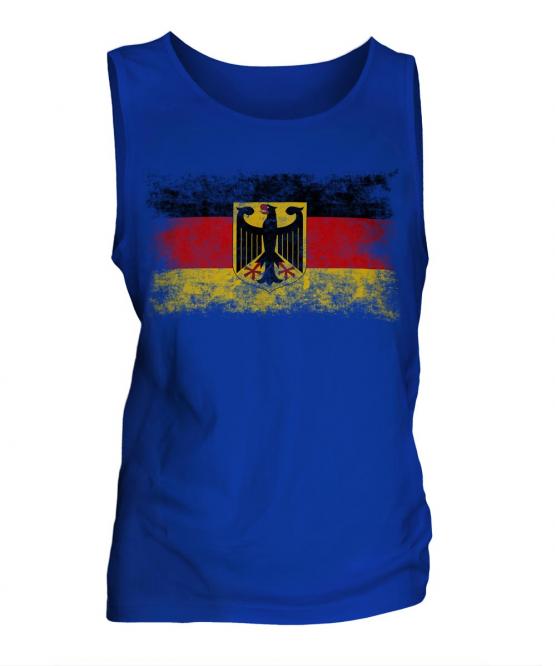 Germany State Distressed Flag Mens Vest