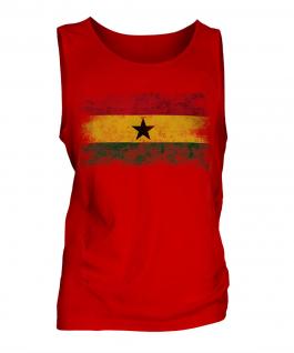 Ghana Distressed Flag Mens Vest
