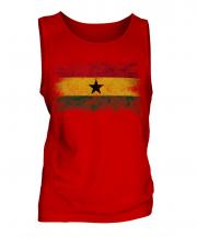 Ghana Distressed Flag Mens Vest
