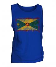 Grenada Distressed Flag Mens Vest