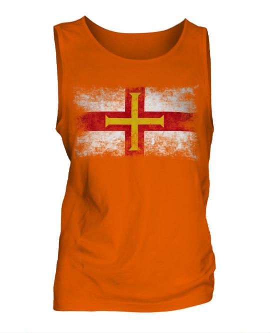 Guernsey Distressed Flag Mens Vest