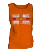 Guernsey Distressed Flag Mens Vest