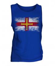 Guernsey Distressed Flag Mens Vest
