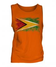 Guyana Distressed Flag Mens Vest