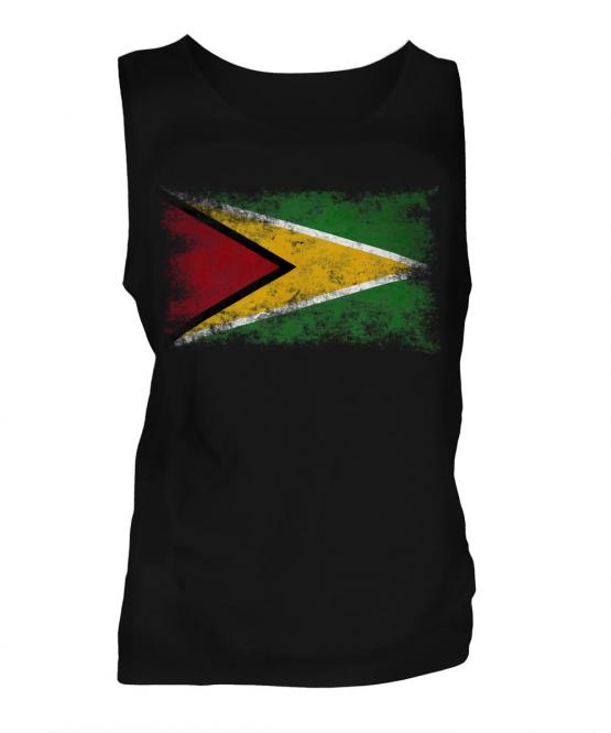 Guyana Distressed Flag Mens Vest