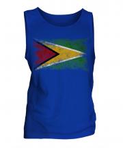 Guyana Distressed Flag Mens Vest