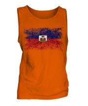 Haiti Distressed Flag Mens Vest