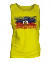 Haiti Distressed Flag Mens Vest