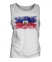 Haiti Distressed Flag Mens Vest