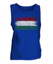 Hungary Distressed Flag Mens Vest