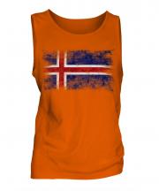 Iceland Distressed Flag Mens Vest