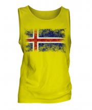 Iceland Distressed Flag Mens Vest