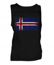Iceland Distressed Flag Mens Vest