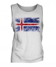 Iceland Distressed Flag Mens Vest